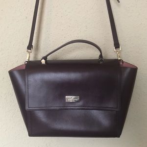 KATE SPADE Dark Purple Trapezoid Bag